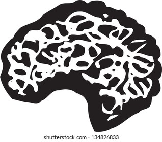 Black and white vector illustration of African hair