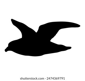 Ilustración vectorial en blanco y negro del Skua Ártico.
