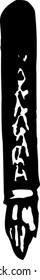 Black and white vector illustration of arm in business uit