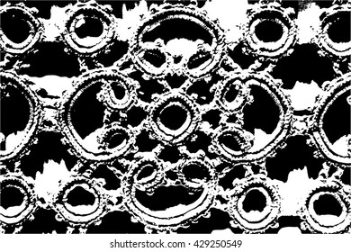 Black and white vector illustration background,  crochet, detail 

