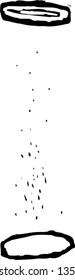Black and white vector illustration of Beam Up