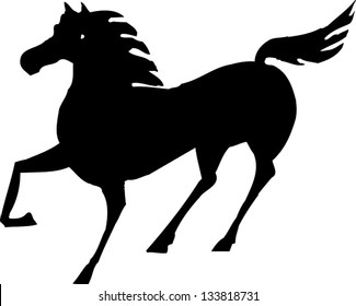 Black and white vector illustration of Beowulf