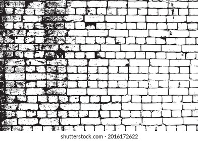 Black White Vector Illustration Brick Wall Stock Vector (Royalty Free ...