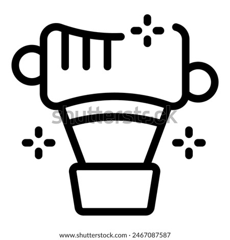 Black and white vector illustration of a coffee siphon for brewing