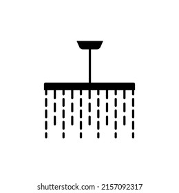 Schwarz-Weiß-Vektorgrafik des Kronleuchters aus Kristall-Glas. Flaches Silhouette Symbol der modernen Deckenleuchte. Luxushüttenlampe. Einziger Gegenstand auf weißem Hintergrund 