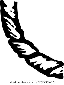 Black and white vector illustration of decorative rope