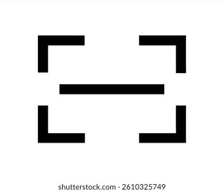 Black and white vector illustration featuring a minimalist design with bold geometric shapes. The artwork presents a symmetrical composition emphasizing balance and symmetry.