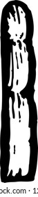 Black and white vector illustration of finger
