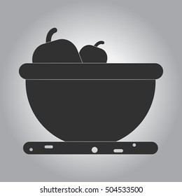 Black and white Vector illustration in flat design Halloween icon pumpkins