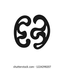 Black & white vector illustration of french curve template set . Flat icon of stencil for architect, drafter, draftsman. Technical & mechanical drawing tool. Isolated object on white background