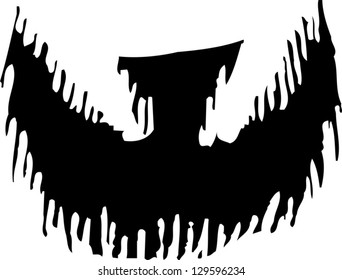 Black and white vector illustration of a goatee