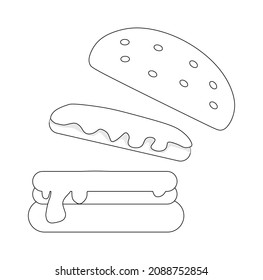 687 Sandwich coloring book art Images, Stock Photos & Vectors ...
