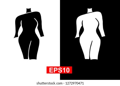 Black and White Vector Illustration of Hand Drawn Sketch of Women Dress Icon on Isolated Background