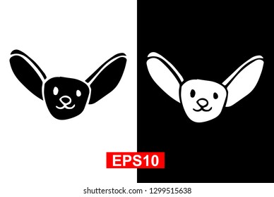 Black and White Vector Illustration of Hand Drawn Sketch of Dog Animal Icon on Isolated Background