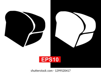 Black and White Vector Illustration of Hand Drawn Sketch of Bread Icon on Isolated Background
