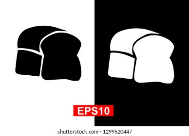 Black and White Vector Illustration of Hand Drawn Sketch of Bread Icon on Isolated Background
