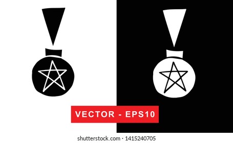 Black and White Vector Illustration of Hand Drawn Sketch of Christmas and Holiday Ball Icon on Isolated Background
