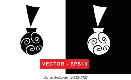 Black and White Vector Illustration of Hand Drawn Sketch of Christmas and Holiday Ball Icon on Isolated Background