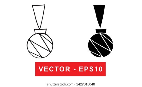 Black and White Vector Illustration of Hand Drawn Sketch of Christmas Holiday Balls Icon on Isolated Background