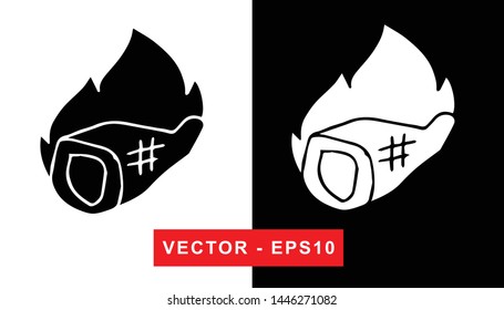 Black and White Vector Illustration of Hand Drawn Sketch of Barbecue or Grill Party Icon on Isolated Background