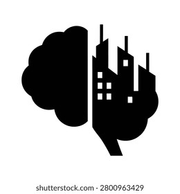 Black and white vector illustration of a hand holding a smartphone displaying various communication app icons.
