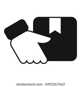 Black and white vector illustration of a handshake, representing cooperation, deals, and alliances