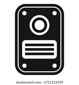 Black and white vector illustration of a hard drive icon, perfect for techrelated design