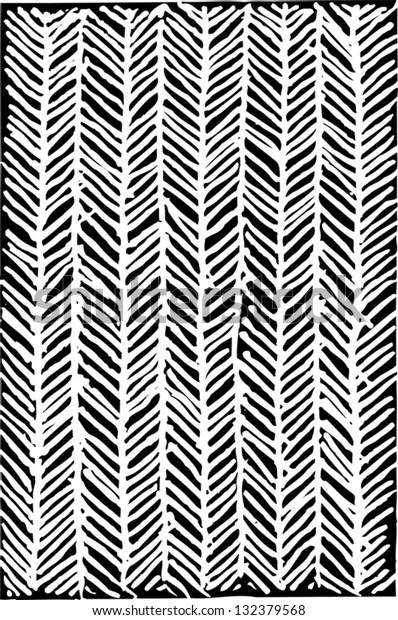 Black White Vector Illustration Herringbone Pattern Stock Vector