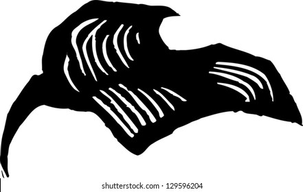Black and white vector illustration of human hair