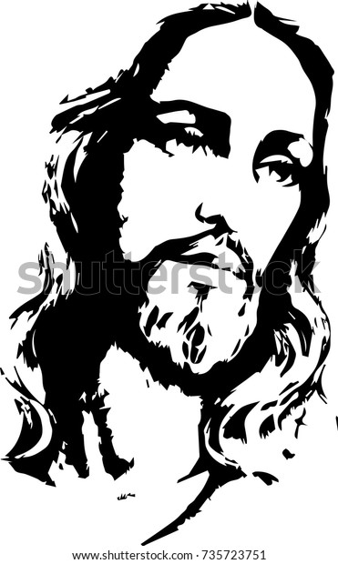 イエス キリストの白黒のベクターイラスト のベクター画像素材 ロイヤリティフリー