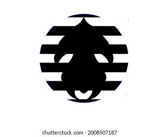 Diseño del logotipo de la ilustración de los vectores en blanco y negro