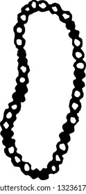 Black and white vector illustration of love beads