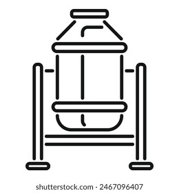 Black and white vector illustration of a modern fire hydrant