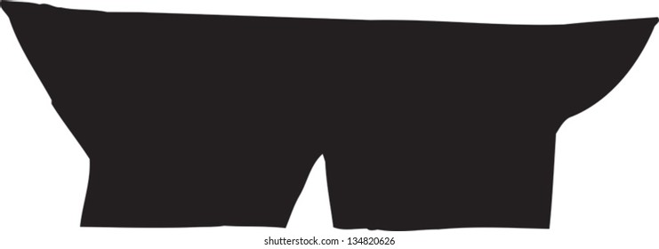 Black and white vector illustration of pants