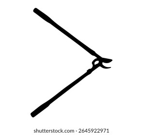Black and white vector illustration of Pruning Shears.