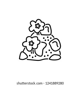 Black White Vector Illustration Rockery Stones Stock Vector (Royalty ...