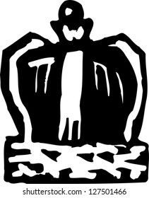 Black and white vector illustration of a royal crown