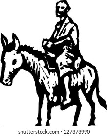 Black and white vector illustration of saint Paul