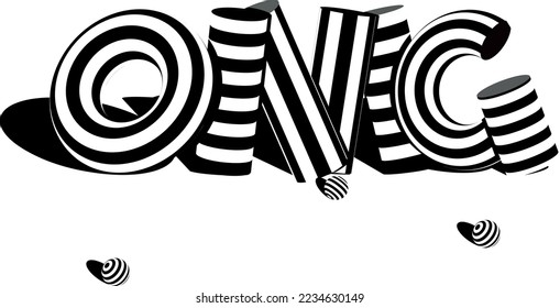 black and white vector illustration of a set of a waving hand-drawn