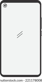Black and white vector illustration smartphone