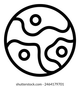 Black and white vector illustration of the traditional yin yang symbol representing balance