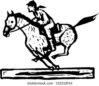 Black White Vector Illustration Woman Riding Stock Vector (Royalty Free ...