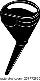 Black and white vector image of fuel funnel icon