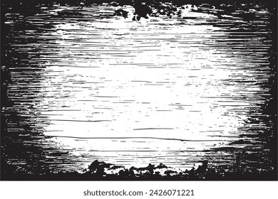 black and white vector image of grunge destressed rough weathered background texture