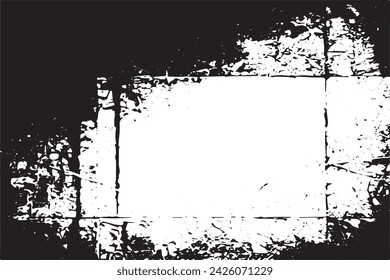 imagen vectorial en blanco y negro de grunge desestresado textura de fondo desgastado