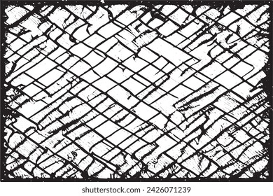 black and white vector image of grunge destressed rough weathered background texture
