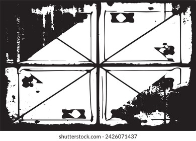 imagen vectorial en blanco y negro de grunge desestresado textura de fondo desgastado