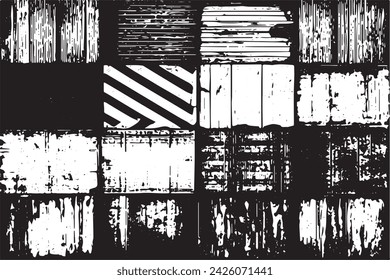 black and white vector image of grunge destressed rough weathered background texture
