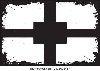 black and white vector image of grunge destressed rough weathered background texture