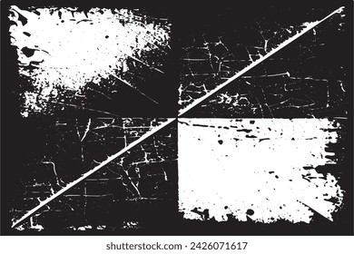 imagen vectorial en blanco y negro de grunge desestresado textura de fondo desgastado